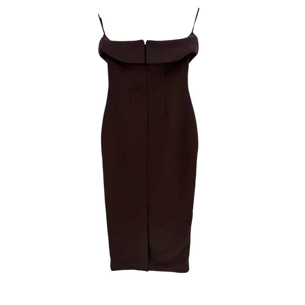 Babaton by Aritzia Women's Rich Mocha Brown FigureKnit Eyecatcher Dress Size S - Picture 6 of 9